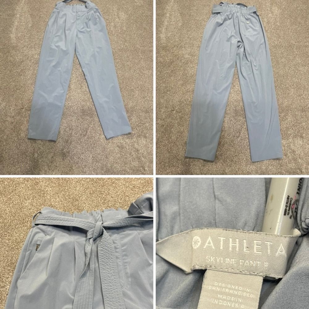Athleta womens Skyline Paper Bag Waist Pants sz 4 pullon Spring/Summer Pant